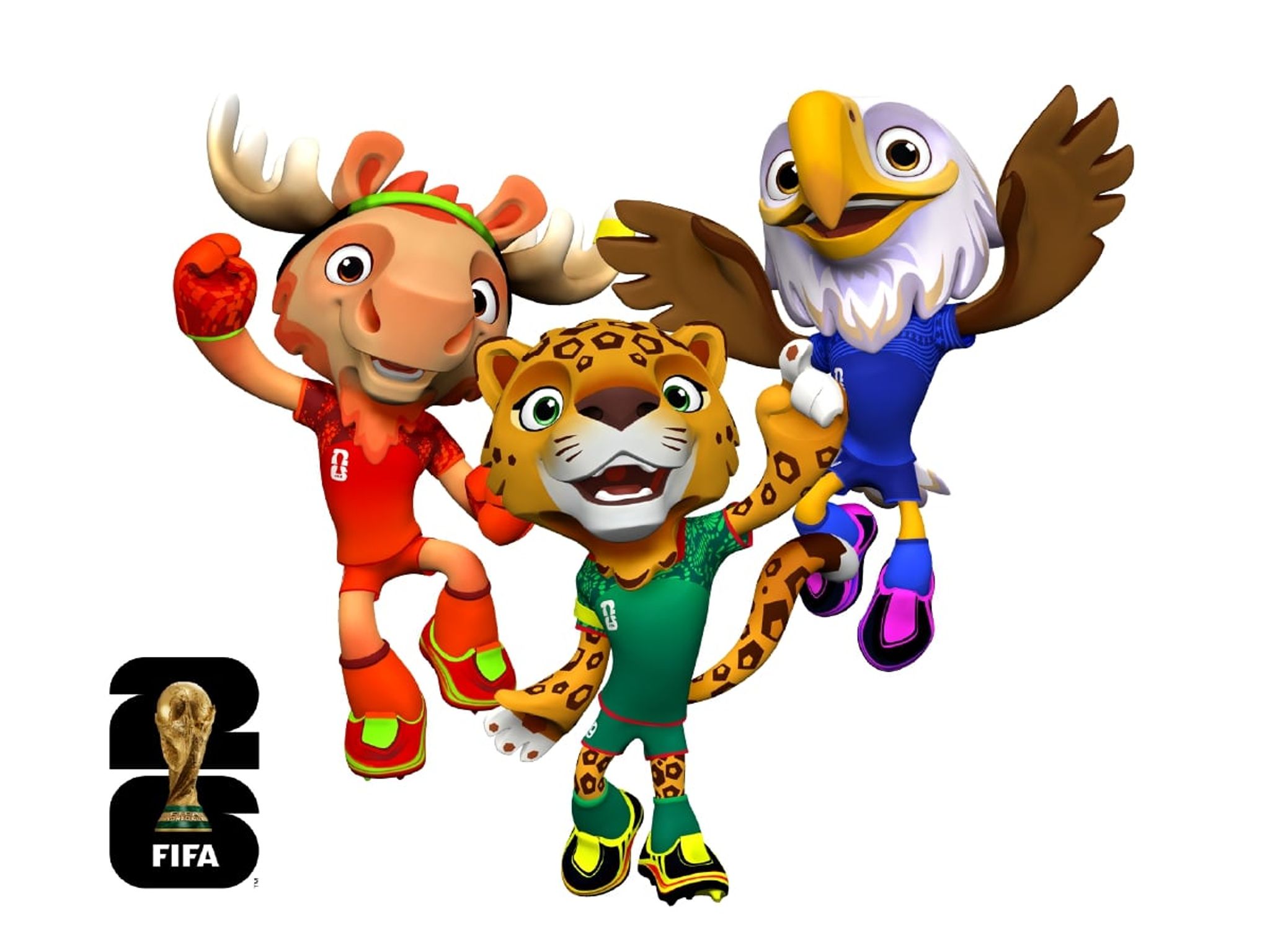 FIFA präsentiert WM-Maskottchen: Maple, Zayu und Clutch