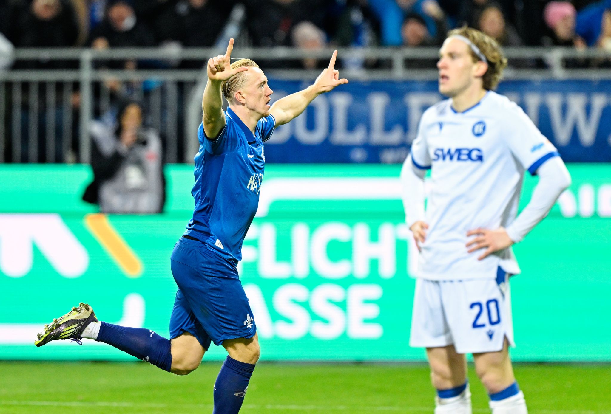 Darmstadt schlägt den KSC und ist nun Zweitliga-Dritter